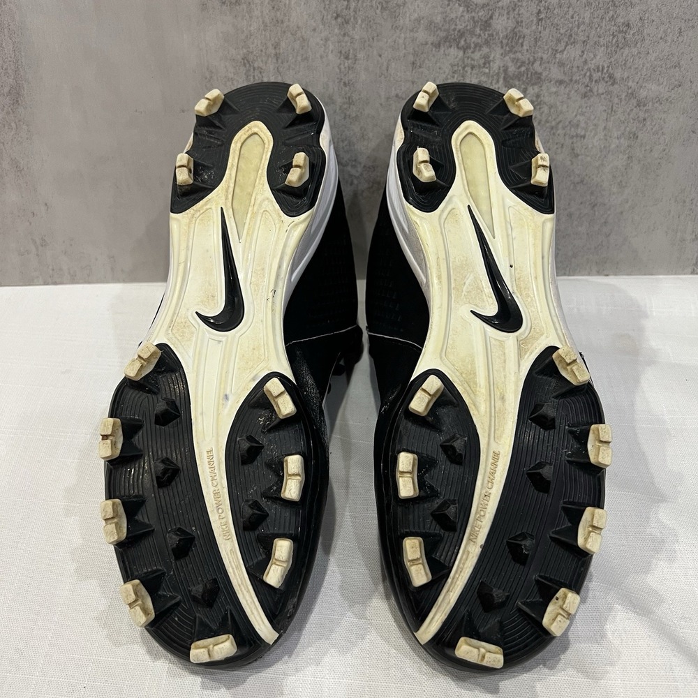 Nike Vapor Strike Football Cleats Black White Men's Size 11 Low Cut - Picture 10 of 12